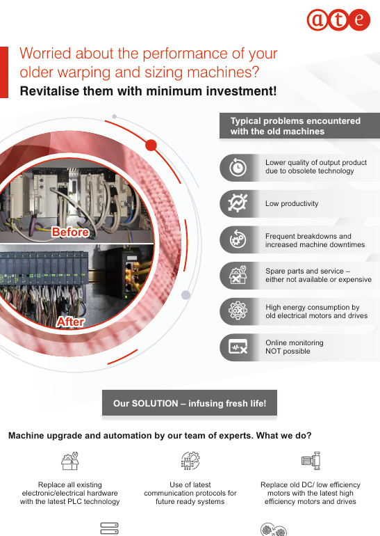 Textile machinery automation and upgradation